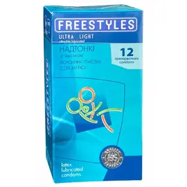Надтонкі Freestyles Ultra Light 12 шт, Кількість в упаковці: 12 шт, Поверхня: Надтонкі