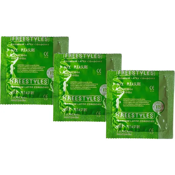 Презервативи з точковим рифленням FREESTYLES Max Pleasure 0.06 мм, 12 шт, Кількість в упаковці: 12 шт, Поверхня: З точками, фото 4