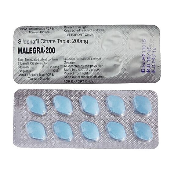 Силденафіл 200 мг (Малегра) ➤ 10 пігулок, Дозування: 200 мг, фото 5