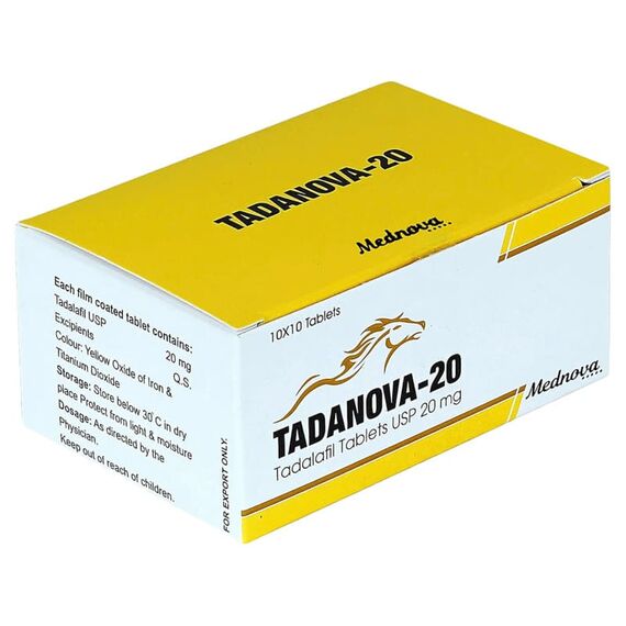 Tadanova 20 мг - для еректильної дисфункції ➤ Сіаліс (Тадалафіл) ➤ 10 пігулок, Дозування: 20 мг
