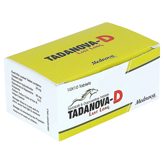 Tadanova D ➤ (Дапоксетин 60 мг + Сіаліс 20 мг) ➤ Продовження сексу + Потужна ерекція