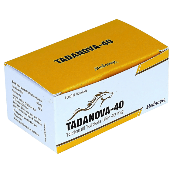 Tadanova 40 мг - для еректильної дисфункції ➤ Сіаліс (Тадалафіл) ➤ 10 пігулок, Дозування: 40 мг