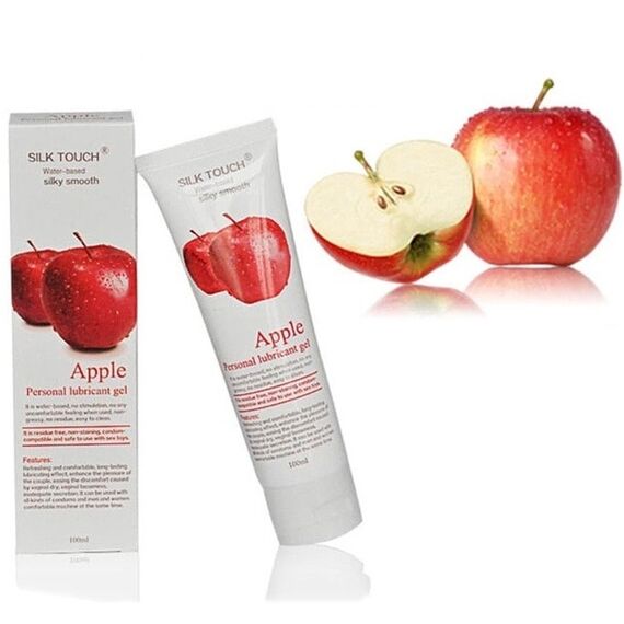 Яблучний вагінальний лубрикант Silk Touch на водній основі, Аромат: Яблуко