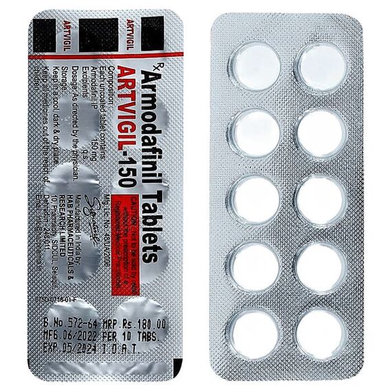 Армодафініл Artvigil 150 мг – для фокусу та енергії ➤ 10 пігулок, фото 2