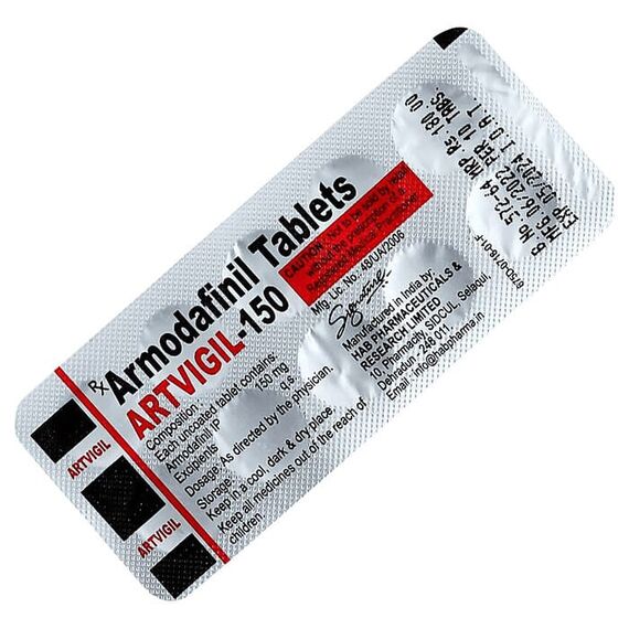 Армодафініл Artvigil 150 мг – для фокусу та енергії ➤ 10 пігулок, фото 3