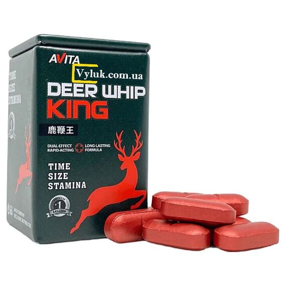 Deep Whip King (Королівський олень) - для потенції та ерекції ➤ 10 пігулок