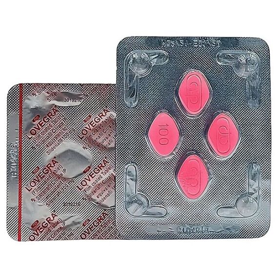 Lovegra 100 мг - жіночий збудник ➤ Віагра (Силденафіл) ➤ 4 пігулки, Фасовка: 4 пігулки, фото 2