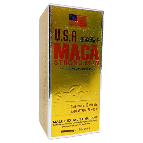 Maca Strong Man (Мака Стронг) - препарат для потенції ➤ 10 пігулок, Фасовка: 10 пігулок, фото 2