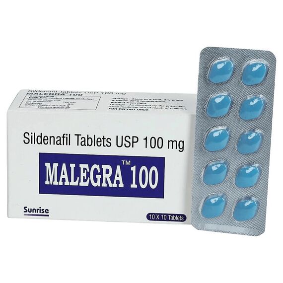 Силденафіл 100 мг (Малегра) - для потенції ➤ 10 пігулок, Дозування: 100 мг, фото 2