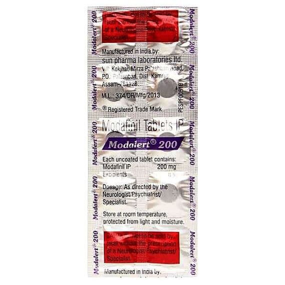 Modalert 200 мг – модафініл для фокусу та енергії ➤ 10 пігулок, фото 4