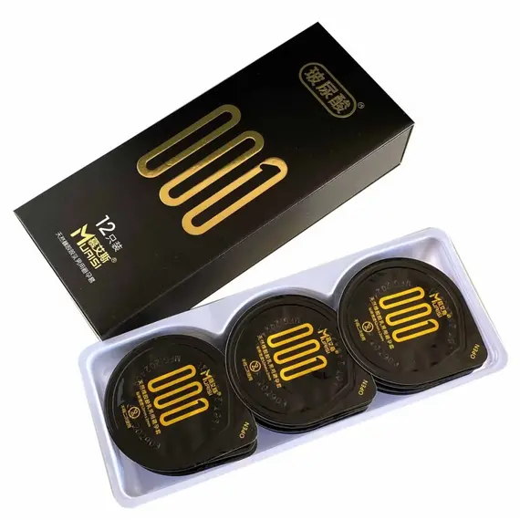 Презервативи Ультратонкі Muaisi 001 Black 12 шт ➤ Без запаху, фото 3