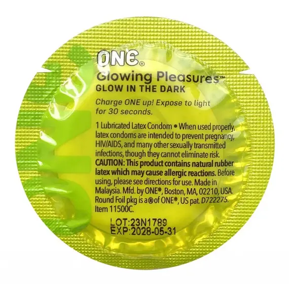 Презерватив ONE Glowing який світиться в темряві