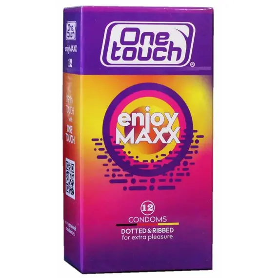 Презервативи One touch Enjoy MAXX - ребристо-точкові 12 шт ➤ Без запаху