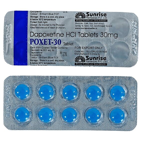 Poxet 30 мг - пролонгатор для продовження статтевого акту ➤ 10 пігулок, Дозування: 30 мг, фото 4