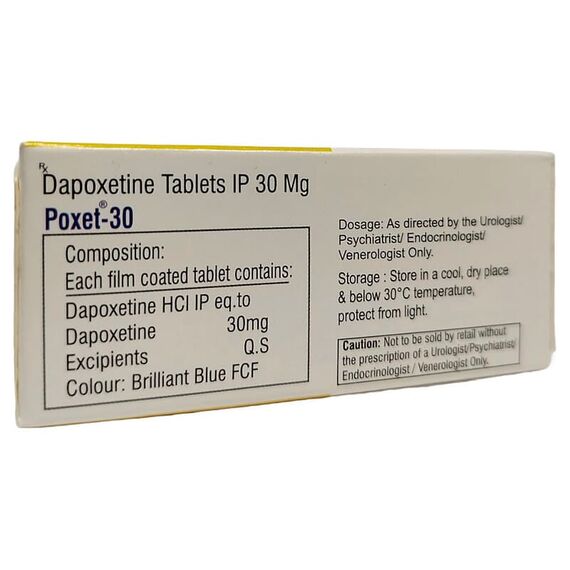 Poxet 30 мг - пролонгатор для продовження статтевого акту ➤ 10 пігулок, Дозування: 30 мг, фото 3