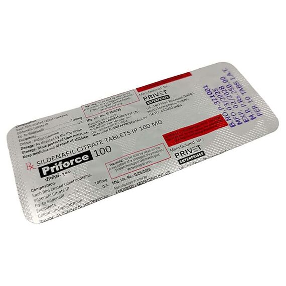 Силденафіл 100 мг Priforce - для потенції ➤ Віагра (Силденафіл) ➤ 10 пігулок, фото 6