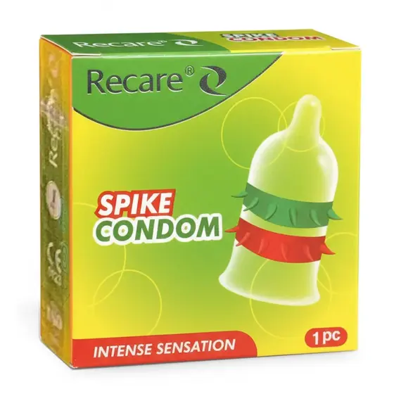 Презерватив з вусиками Recare Intense Green ➤ 1 шт, Модель: Intense Green