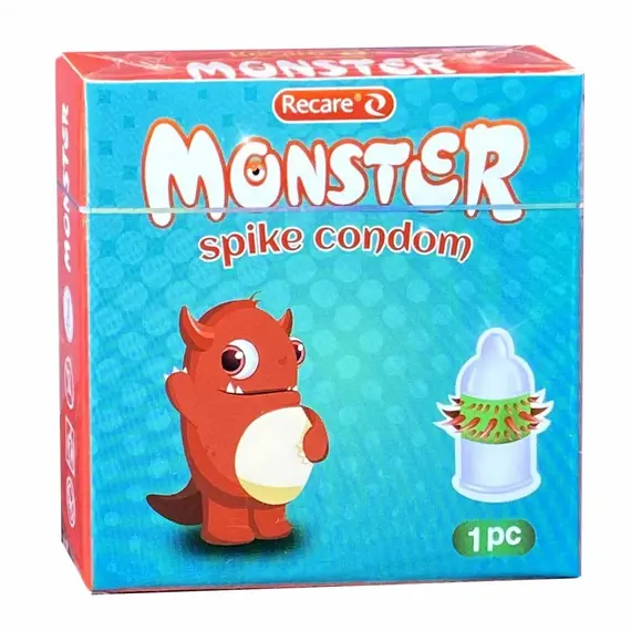 Презерватив з вусиками Recare Monster Greenie Wink ➤ 1 шт, Модель: Monster Greenie Wink