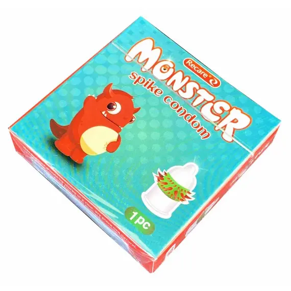 Презерватив з вусиками Recare Monster Greenie Wink ➤ 1 шт, Модель: Monster Greenie Wink, фото 2