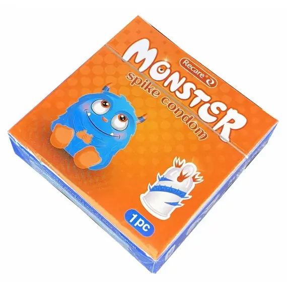 Презерватив з вусиками Recare Monster Orangey Zog ➤ 1 шт, Модель: Monster Orangey Zog, фото 2