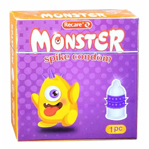 Презерватив з вусиками Recare Monster Violet Boo ➤ 1 шт, Модель: Monster Violet Boo
