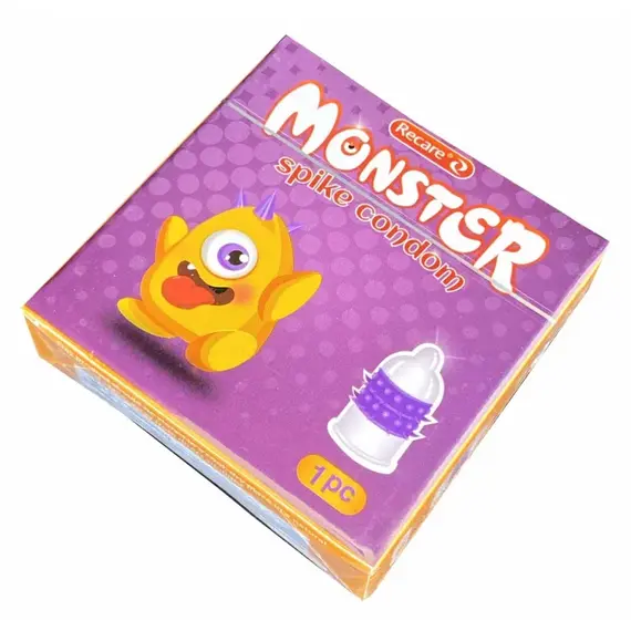 Презерватив з вусиками Recare Monster Violet Boo ➤ 1 шт, Модель: Monster Violet Boo, фото 2