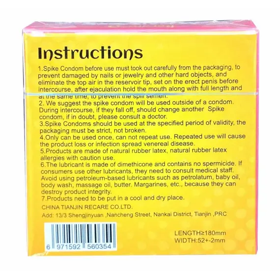 Презерватив з вусиками Recare Monster Yellowy Snick ➤ 1 шт, Модель: Monster Yellowy Snick, фото 3