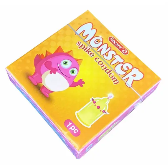 Презерватив з вусиками Recare Monster Yellowy Snick ➤ 1 шт, Модель: Monster Yellowy Snick, фото 2