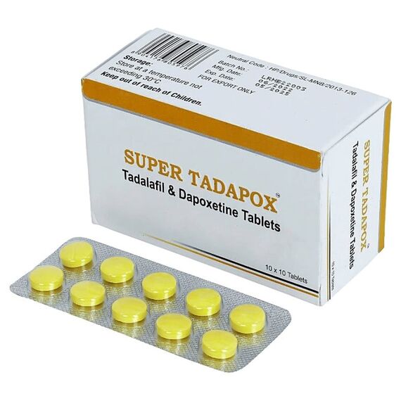 Super Tadapox (Дапоксетин 60 мг + Тадалафіл 40 мг) - продовження сексу + потужна ерекція