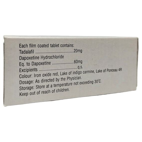 Super Vidalista (Дапоксетин 60 мг + Сіаліс 20 мг) - продовження сексу + потужна ерекція, Фасовка: 10 пігулок, фото 3