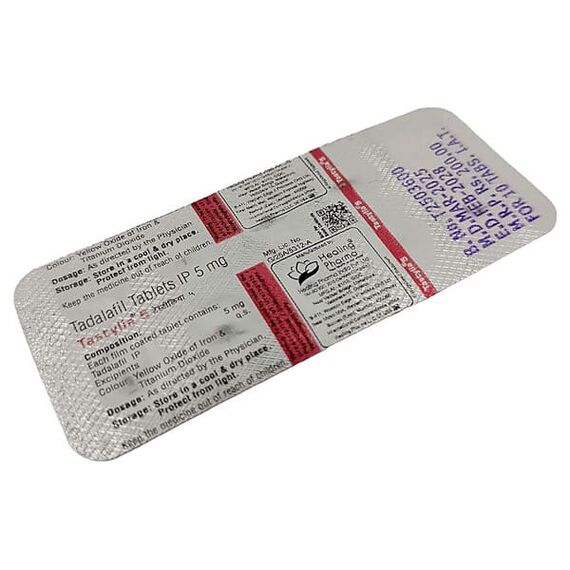 Tastylia 5 мг - для еректильної дисфункції ➤ Сіаліс (Тадалафіл) ➤ 10 пігулок, фото 3