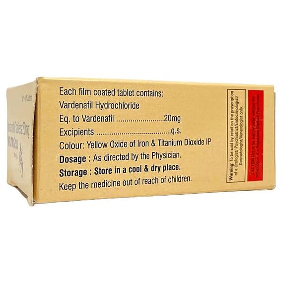 Vilitra 20 мг - для еректильної дисфункції (Варденафіл) ➤ 10 пігулок, Дозування: 20 мг, фото 4