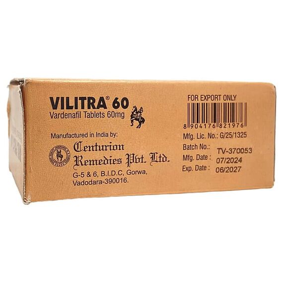 Vilitra 60 мг - для еректильної дисфункції (Варденафіл) ➤ 10 пігулок, Дозування: 60 мг, фото 4