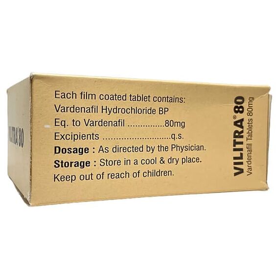 Vilitra 80 мг - для еректильної дисфункції (Варденафіл) ➤ 10 пігулок, Дозування: 80 мг, фото 4