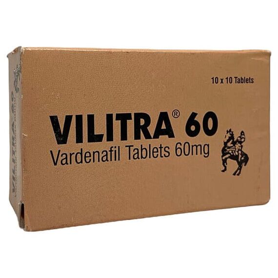 Vilitra 60 мг - для еректильної дисфункції (Варденафіл) ➤ 10 пігулок, Дозування: 60 мг