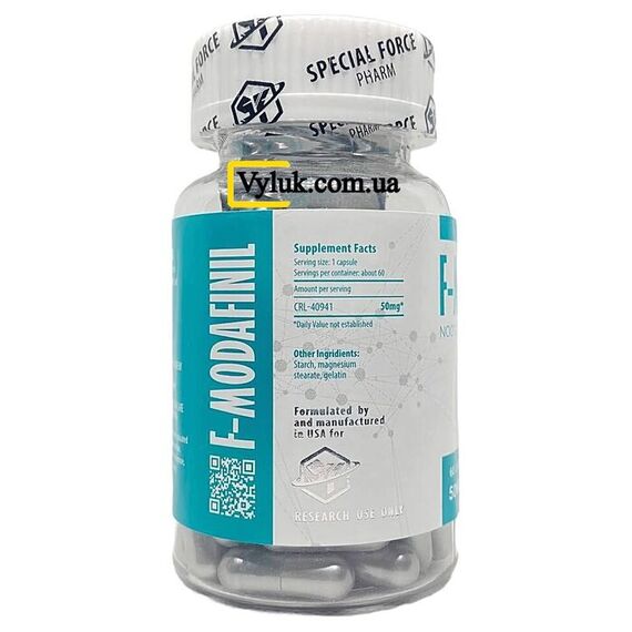 Купити ➤ Модафініл 50 мг - Special Force F-Modafinil (60 капс.), Фасовка: 60 капсул, фото 2