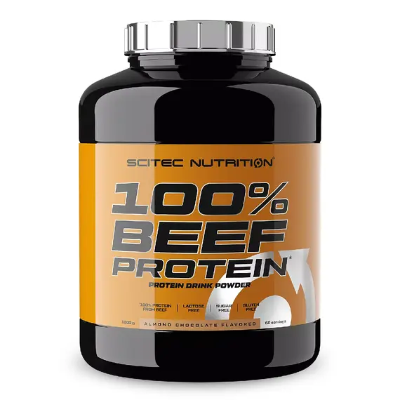 100% Beef Protein Scitec Nutrition ➤ 1,8 кг (60 порцій) ➤ Мигдаль шоколад, Смак: Мигдаль шоколад, Фасовка: 1,8 кг (60 порцій)