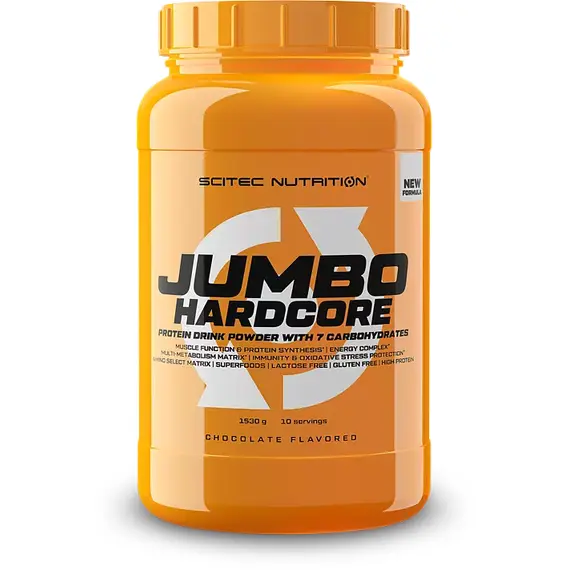 Jumbo Hardcore Scitec Nutrition ➤ 1,530 кг (10 порцій) ➤ Білий шоколад, Смак: Білий шоколад, Фасовка: 1,530 кг (10 порцій)