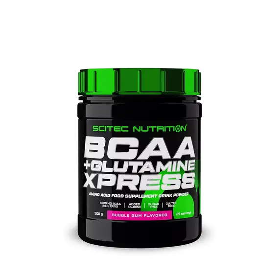 BCAA + Glutamine Xpress ➤ 0,3 кг (25 порцій) ➤ Яблуко, Смак: Яблуко, Фасовка: 0,3 кг (25 порцій)