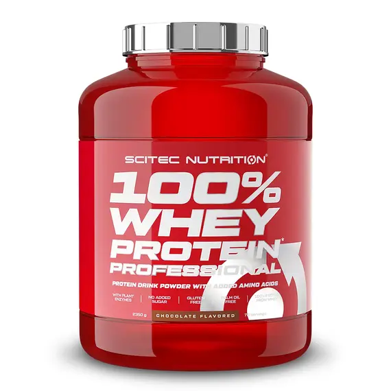 100% Whey Protein PROFESSIONAL Scitec Nutrition ➤ 2,350 кг (78 порцій) ➤ Шоколад, Смак: Шоколад, Фасовка: 2,350 кг (78 порцій)