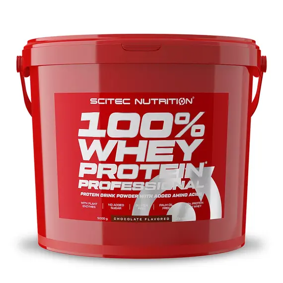 100% Whey Protein PROFESSIONAL Scitec Nutrition ➤ 5 кг (166 порцій) ➤ Шоколад, Смак: Шоколад, Фасовка: 5 кг (166 порцій)