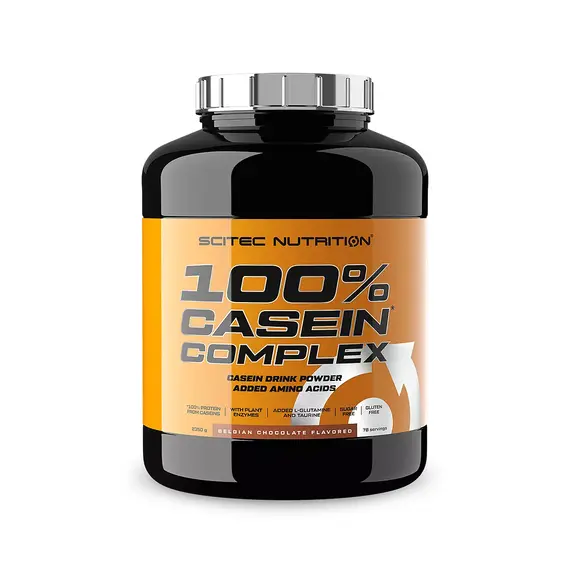 100% Casein Complex Scitec Nutrition ➤ 2,350 кг (78 порцій) ➤ Бельгійський шоколад, Смак: Бельгійський шоколад, Фасовка: 2,350 кг (78 порцій)
