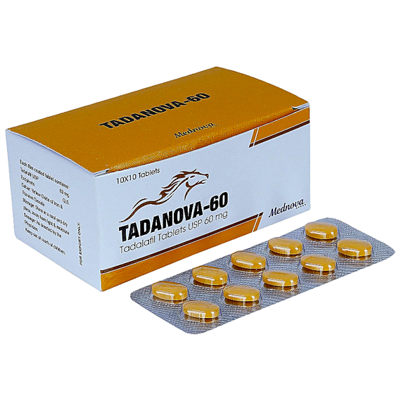 Tadanova 60 мг - для еректильної дисфункції ➤ Сіаліс (Тадалафіл) ➤ 10 пігулок, Дозування: 60 мг, фото 2 Tadanova 60 мг - для еректильної дисфункції ➤ Сіаліс (Тадалафіл) ➤ 10 пігулок, Дозування: 60 мг, фото 2