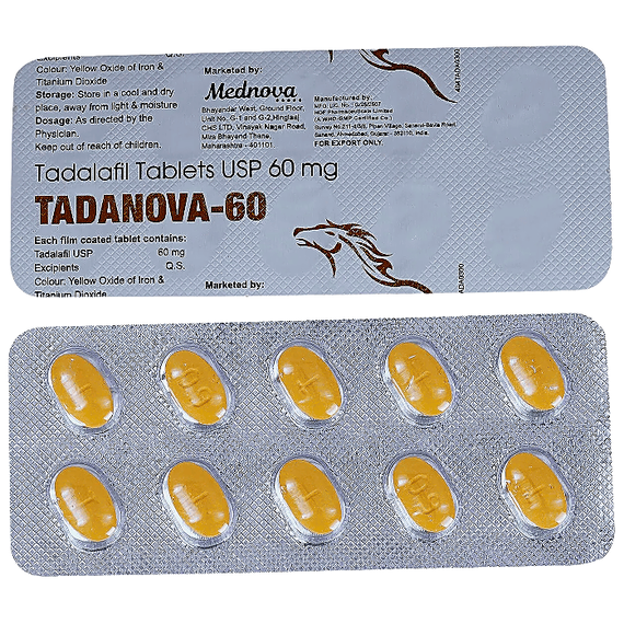 Tadanova 60 мг - для еректильної дисфункції ➤ Сіаліс (Тадалафіл) ➤ 10 пігулок, Дозування: 60 мг, фото 4 Tadanova 60 мг - для еректильної дисфункції ➤ Сіаліс (Тадалафіл) ➤ 10 пігулок, Дозування: 60 мг, фото 4
