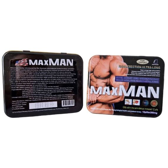 MaxMan (МаксМен) + вітаміни - для підвищення потенції ➤ 24 пігулки, фото 3 MaxMan (МаксМен) + вітаміни - для підвищення потенції ➤ 24 пігулки, фото 3