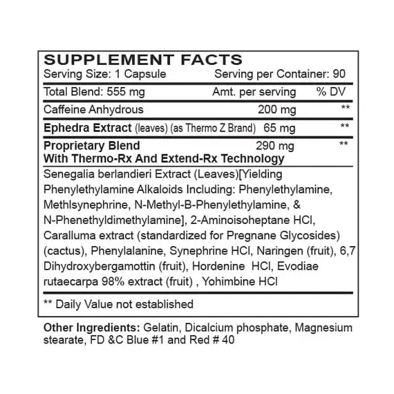 Innovative labs Black Mamba Hyperrush ➤ 90 капсул (90 порцій), фото 2