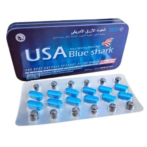 USA Blue Shark (Блакитна Акула) + вітаміни - препарат для потенції ➤ 24 пігулки