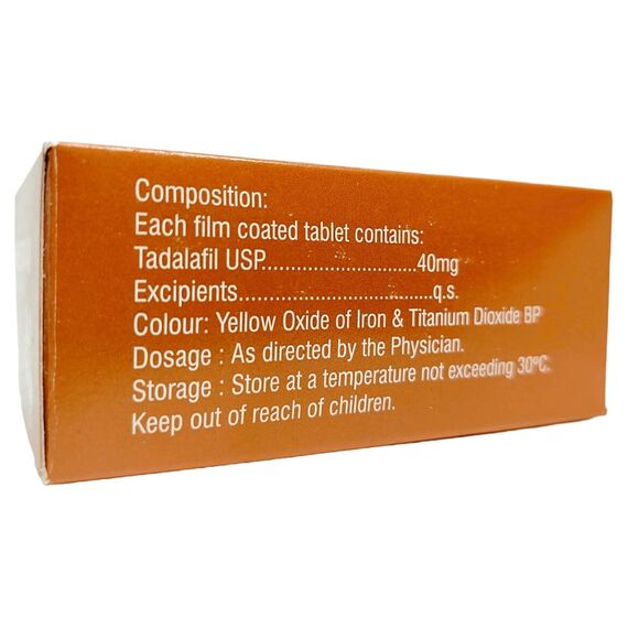 Vidalista 40 мг - для еректильної дисфункції ➤ Сіаліс (Тадалафіл) ➤ 10 пігулок, Дозування: 40 мг, фото 3