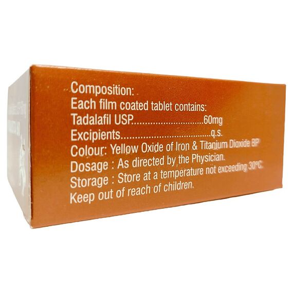 Vidalista 60 мг - для еректильної дисфункції ➤ Сіаліс (Тадалафіл) ➤ 10 пігулок, Дозування: 60 мг, фото 3 Vidalista 60 мг - для еректильної дисфункції ➤ Сіаліс (Тадалафіл) ➤ 10 пігулок, Дозування: 60 мг, фото 3