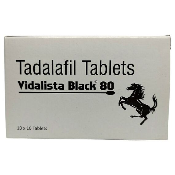 Vidalista Black 80 мг - для еректильної дисфункції ➤ Сіаліс (Тадалафіл) ➤ 10 пігулок, фото 2
